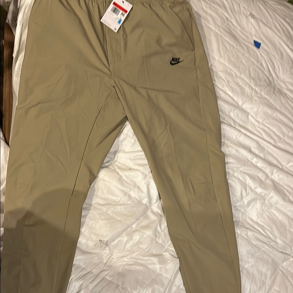 Nike Tan Joggers Tapered Fit Sweatpants